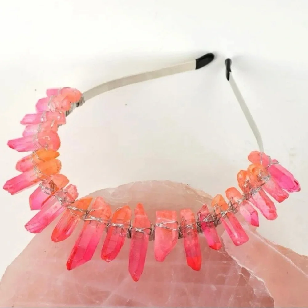 Enchanting Pink Crystal Goddess Headband – Unleash Your Inner Royalty! New Crown